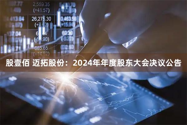 股壹佰 迈拓股份：2024年年度股东大会决议公告